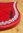 2.Schabracke Samt rot geschweift mit silberner Posamentenborte+2 Kurzbandagen Mini-Shetty